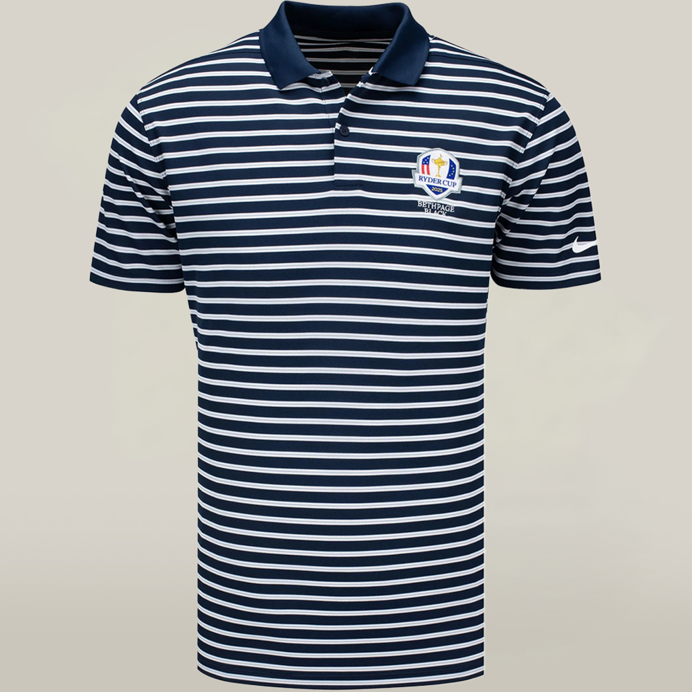 Ryder Cup 2025 Golf Merch Stripe Polo Shirt 2025 Ryder Cup Performance Victory Golf Gifts For Him
