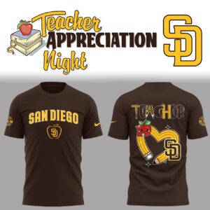 San Diego Padres x Teacher Appreciation Night T-Shirt Baseball Coach Gift Ideas - Brown, 2XL