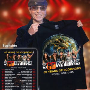 Scorpions Tour 2025 Shirt Scorpions 60Th Years Of Scorpions World Tour Merch Fan Gifts