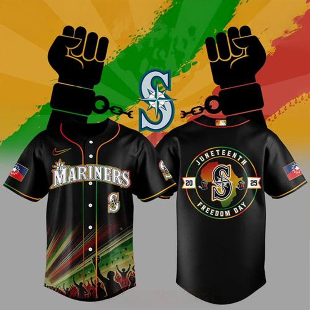 Seattle Mariners Juneteenth Freedom Day 2025 Baseball Jersey Seattle Mariners Merch Dad Gifts