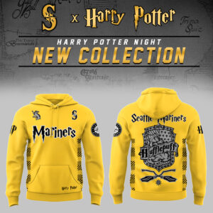 Seattle Mariners x Harry Potter Night Hufflepuff House Hoodie Baseball Coach Gift Ideas - Yellow, L
