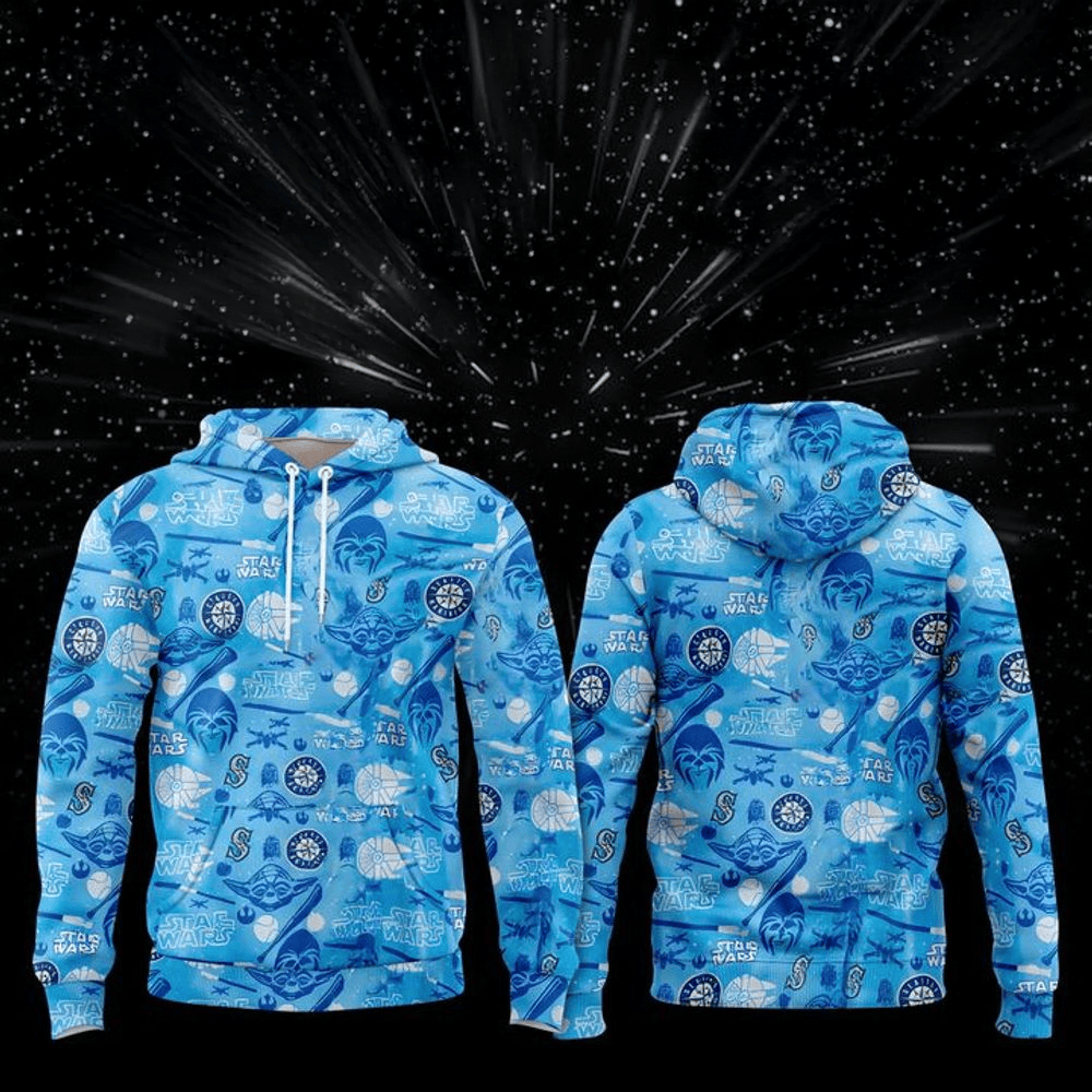 Seattle Mariners x Star War Night Hoodie Seattle Mariners Merch Perfect Father's Day Gifts