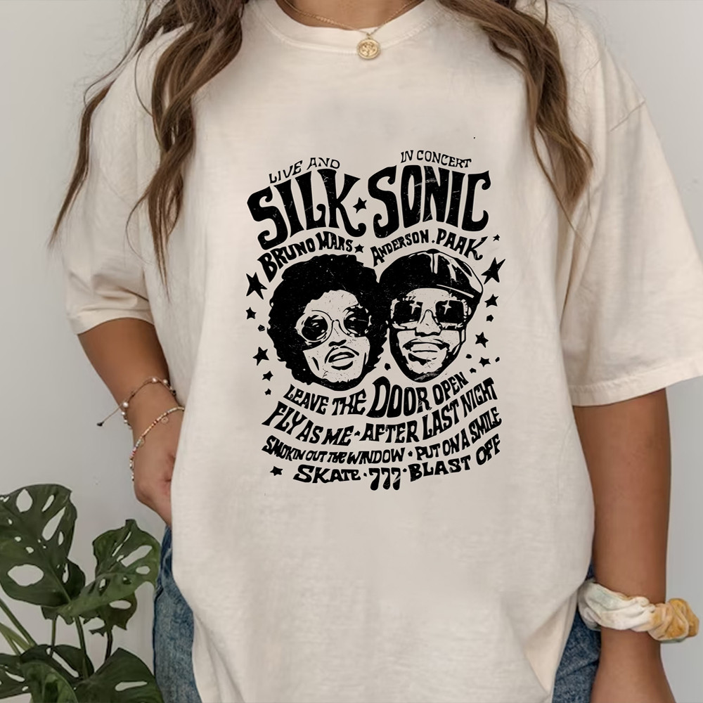 Silk Shirt Rnb Silk Sonic T-Shirt Anderson Paak RnB Bruno Mars RnB Jazz Hip Hop Fan Merch