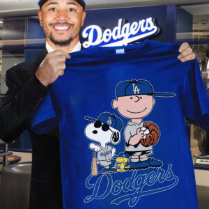Snoopy And Woodstock Los Angeles Dodgers T-Shirt Gift Ideas For Baseball Lovers