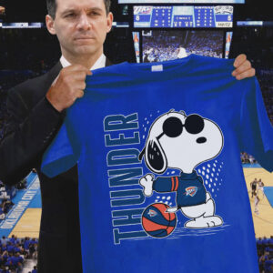 Snoopy The Peanuts Oklahoma City Thunder T-Shirt Gift Ideas For Basketball Lovers