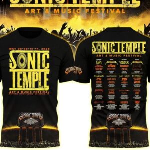 Sonic Temple Festival 2025 3D T-Shirt Music Gift Ideas For Guys - Black, XL
