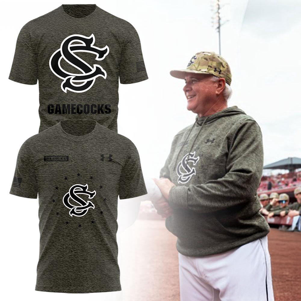 South Carolina Gamecocks 2025 Baseball x Salute To Service Shirt Gifts For Baseball Fan