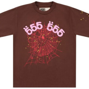 Sp5der Angel Number T-Shirt Brown 555 Spider Clothing Spider Young Thug Merch Apparel