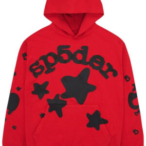 Sp5der Beluga Hoodie Red Black Stars 555 Spider Web Hoodie Apparel Merch Clothing