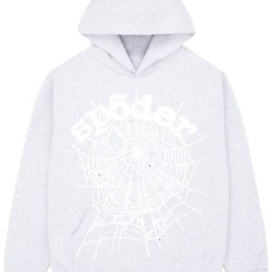 Sp5der OG Web Hoodie Heather Grey 555 Spider Web Hoodie Apparel Fan Merch Gifts