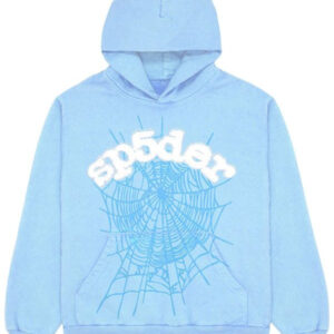 Sp5der Web Hoodie Sky Blue Light Blue Sp5der Clothing Merchandise Gifts For Him