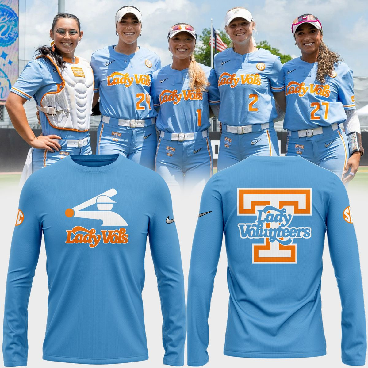 Special New Lady Vols Softball Summitt Blue Long Sleeve Shirt Women's Gifts