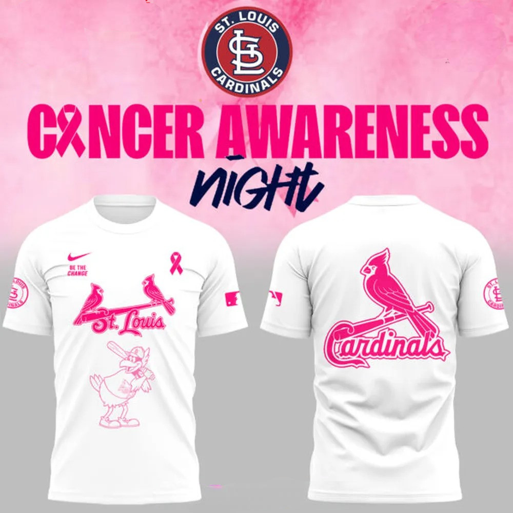 St. Louis Cardinals x Cancer Awareness Night 2025 T-Shirt Cool Gifts For Baseball Lovers