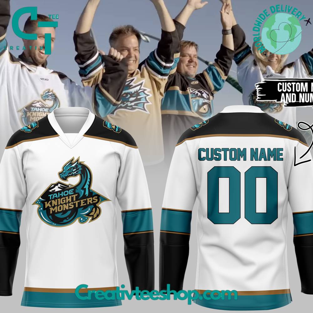 Tahoe Knight Monsters White Hockey Jersey