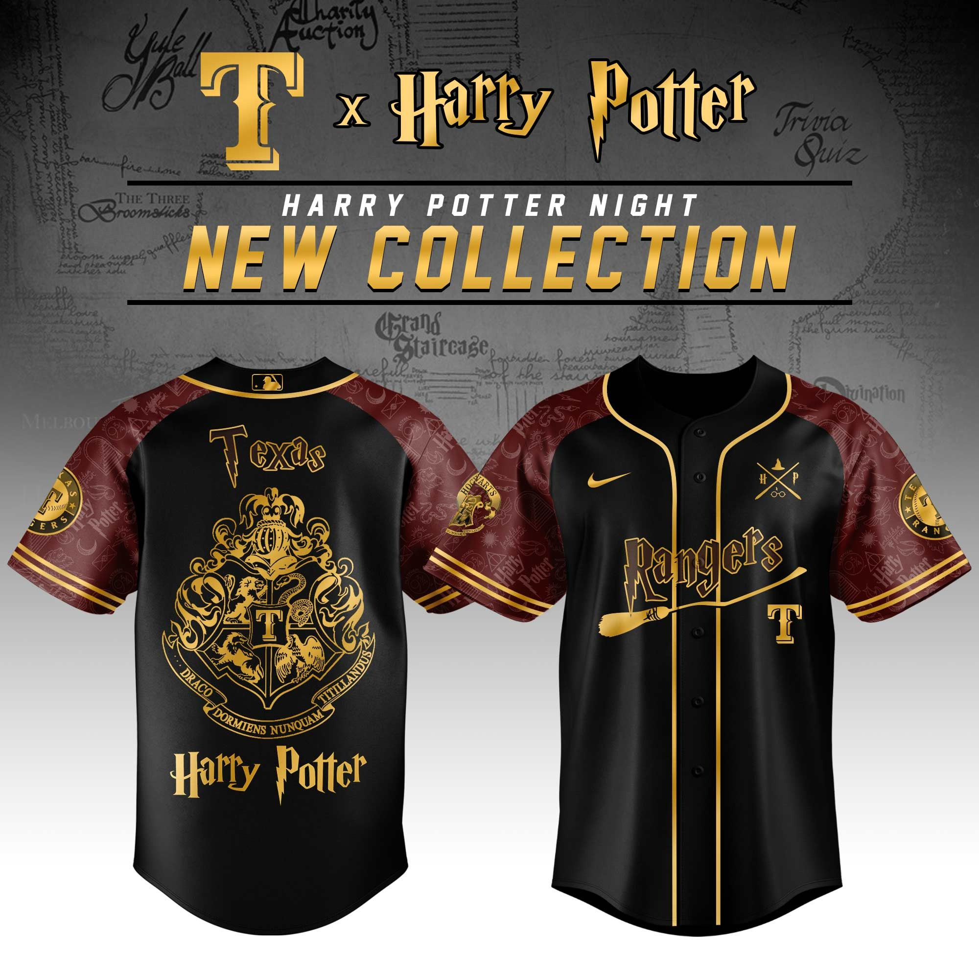 Texas Rangers MLB x Harry Potter Limited Edition Jersey Best Gift Sport Merch