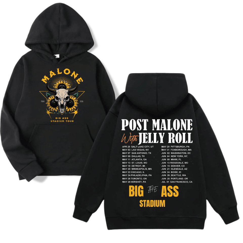 The Big Ass Stadium Post Malone Tour Hoodie Merch For Supporters
