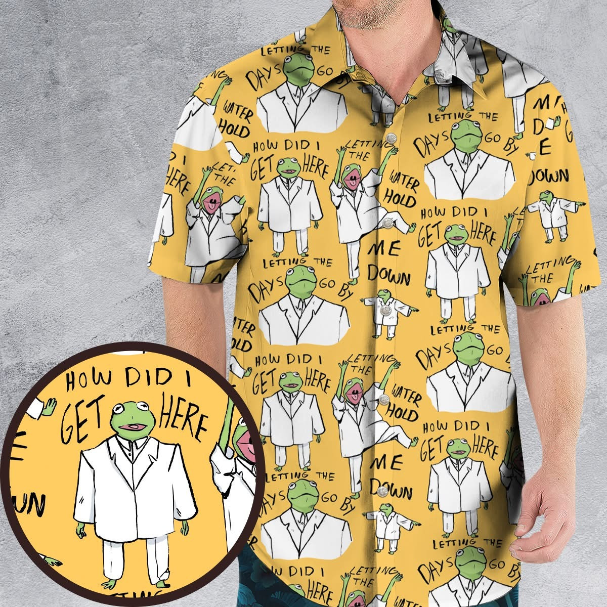 The Muppets Once In A Lifetime How Did I Get Here Hawaiian Shirt Funny Aloha Shirt Mens