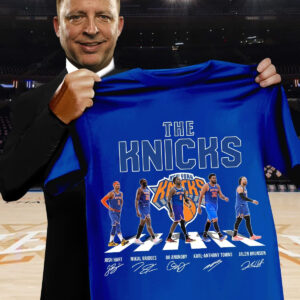 The New York Knicks NBA Walking Signatures 2025 Shirt New York Knicks Merch Fans Gifts