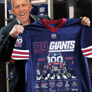 The NY Giants 100Th Anniversary 1925-2025 Jersey Thank You For The Memories Fan Gift Ideas