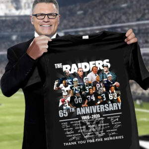 The Oakland Raiders 65Th Anniversary 1960-2025 Shirt Thank You For Memories Fan Gifts