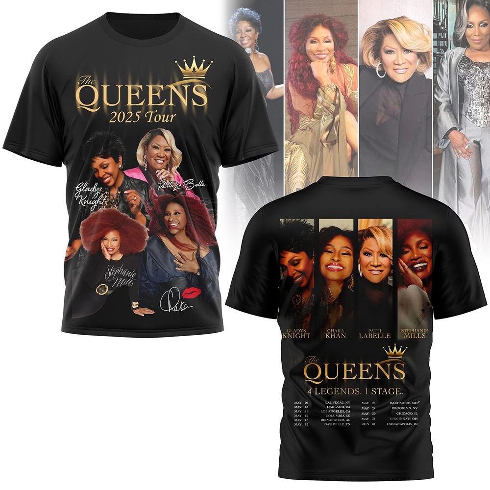 The Queens 2025 Tour Merch T-Shirt 4 Legends 1 Stage Best Gifts For Fans