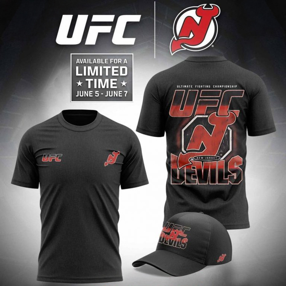 UFC x New Jersey Devils Limited Edition T-Shirt Best Gifts For Hockey Fans