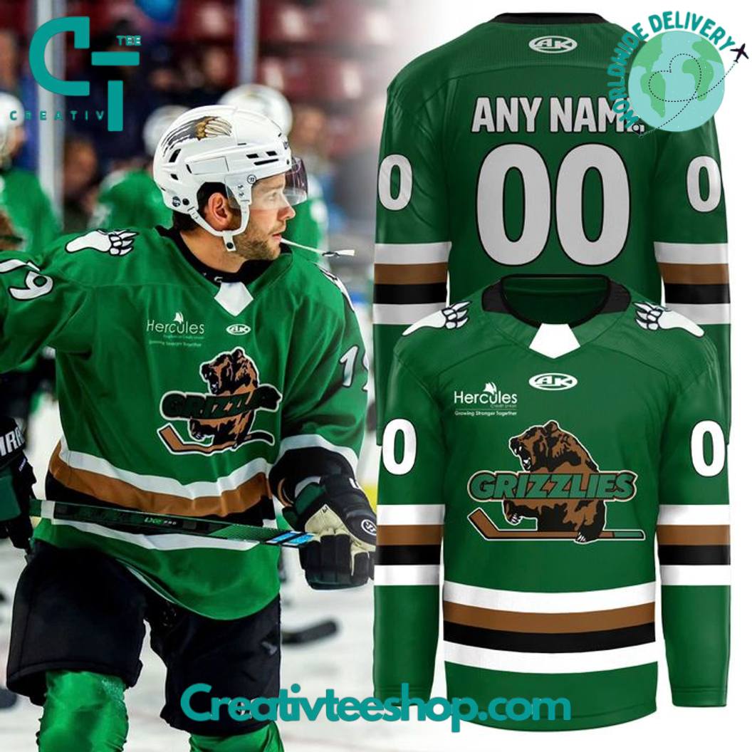 Utah Grizzlies x Retro Green Special Hockey Jersey