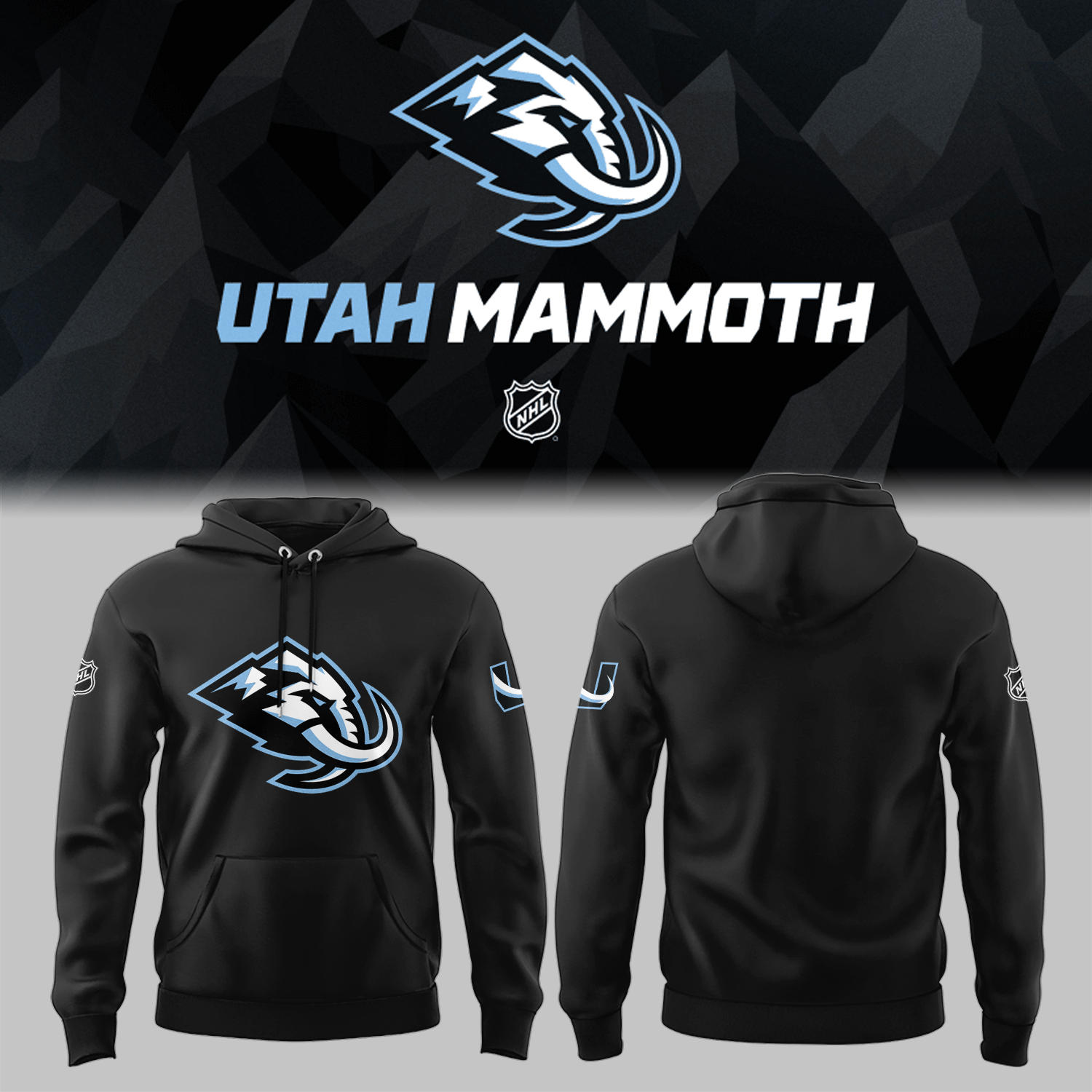 Utah Mammoth Tusks Up Unleashed The Ice Age Returns Hoodie Hockey Gifts Idea - Black, 4XL