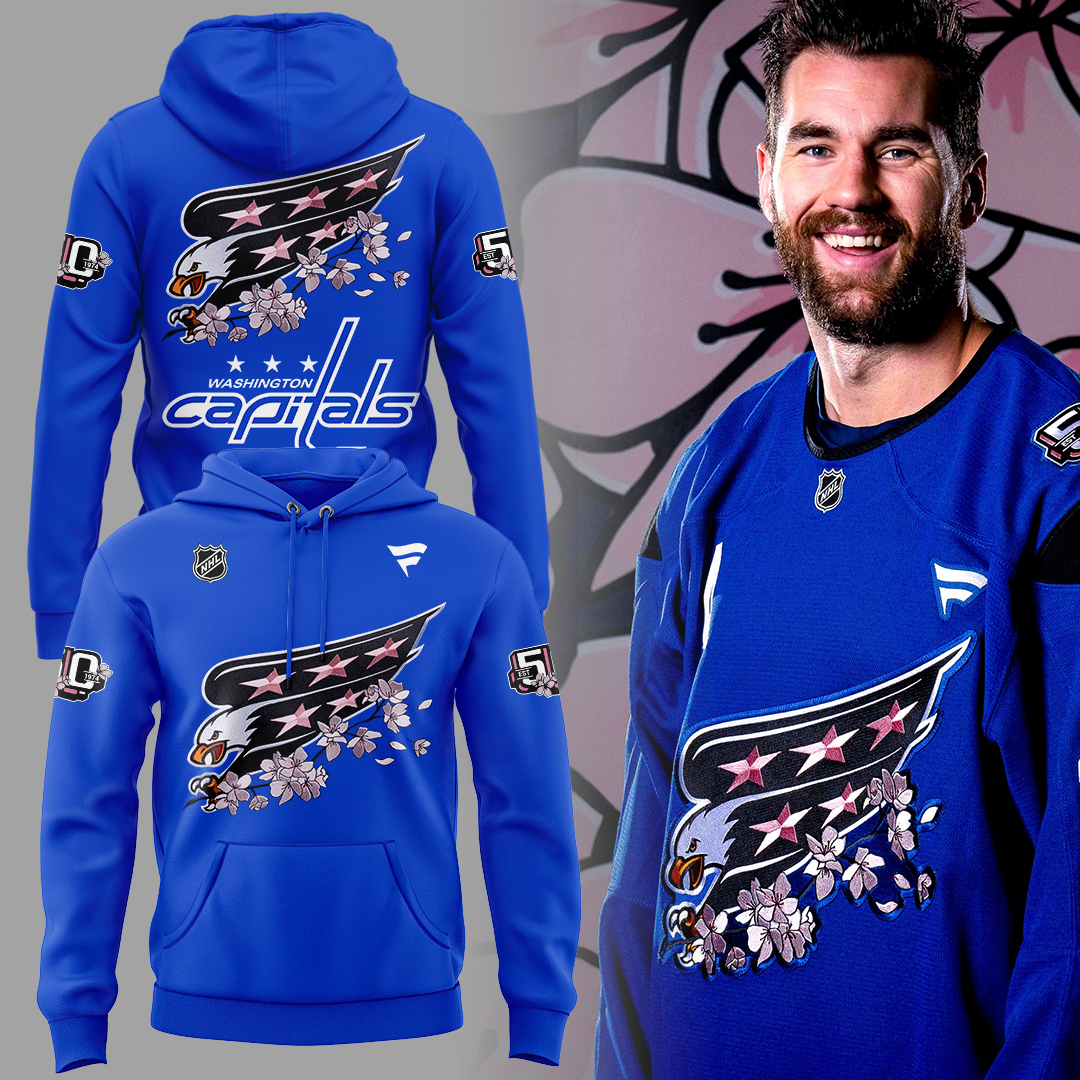Washington Capitals Cherry Bloom 2025 Hoodie Best Gifts For Ice Hockey Lovers - L