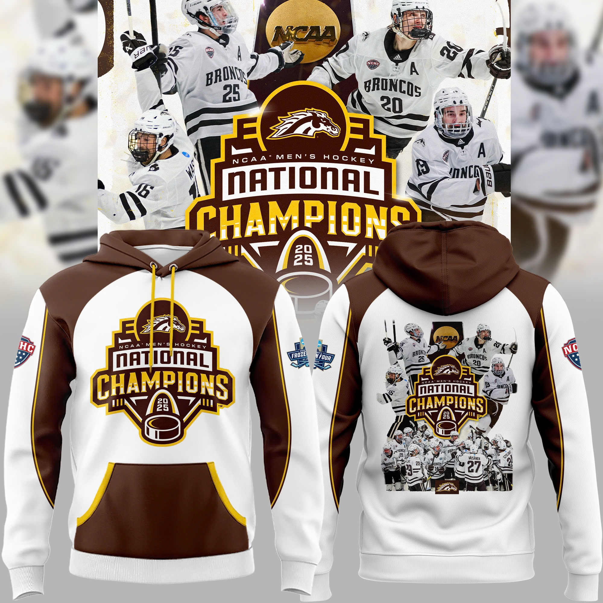 Western Michigan Broncos National Championship Gear Hoodie 2025 Hockey Gift For Fan Merch