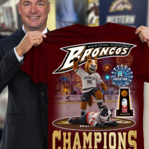 Western Michigan Broncos National Championship Gear T-Shirt 2025 WMU NCAA Ice Hockey Apparel