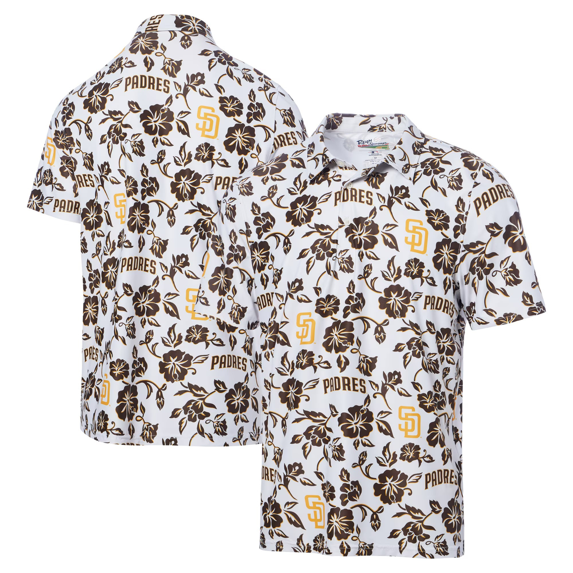 White San Diego Padres Polo Shirt MLB Aloha Shirt Perfect Father’s Day Gifts