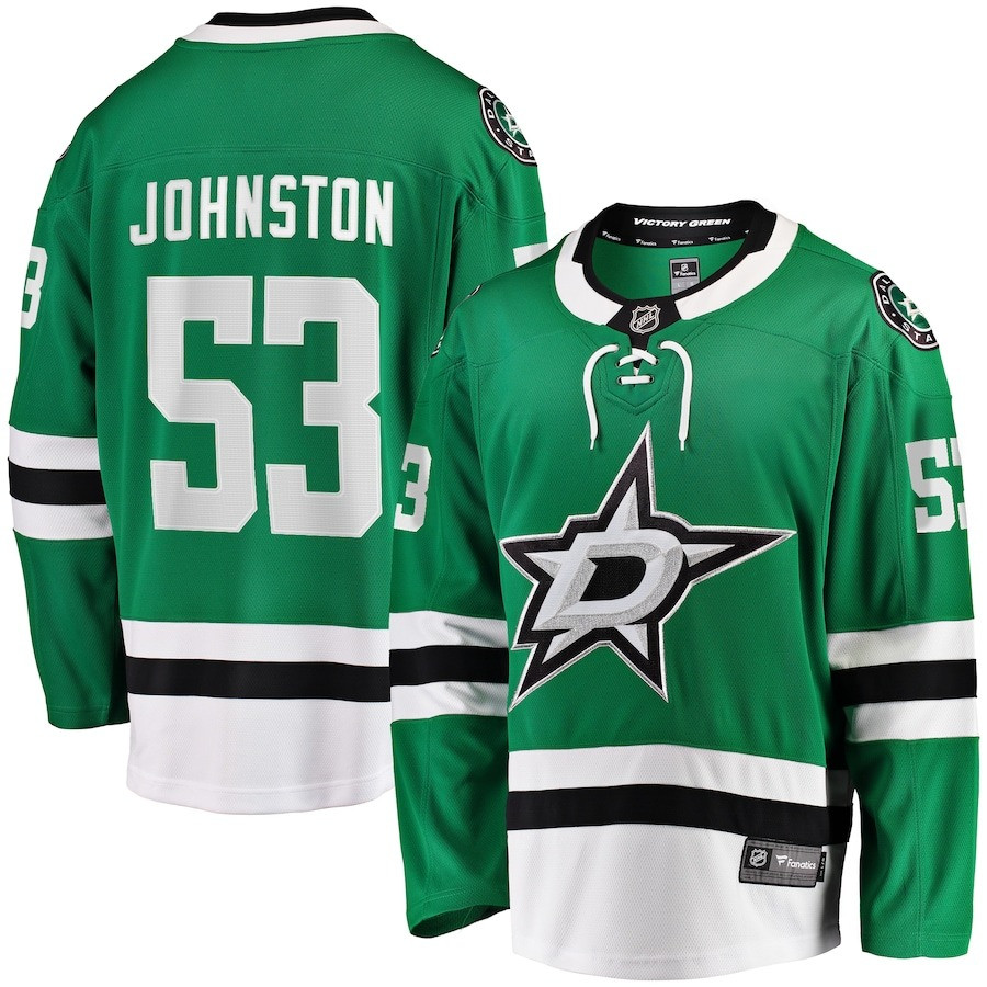 Wyatt Johnston Hockey Jersey Dallas Stars Home Breakaway Player Jersey Merch Gifts For Fans