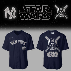 Yankees Baseball 2025 Yankees x Star Wars Navy Jersey Gift Ideas For Baseball Players - 3XL