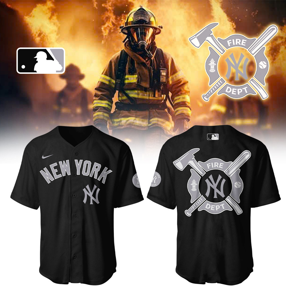 Yankees x Firefighter Appreciation Night 2025 Jersey Gift For Baseball Lover - M