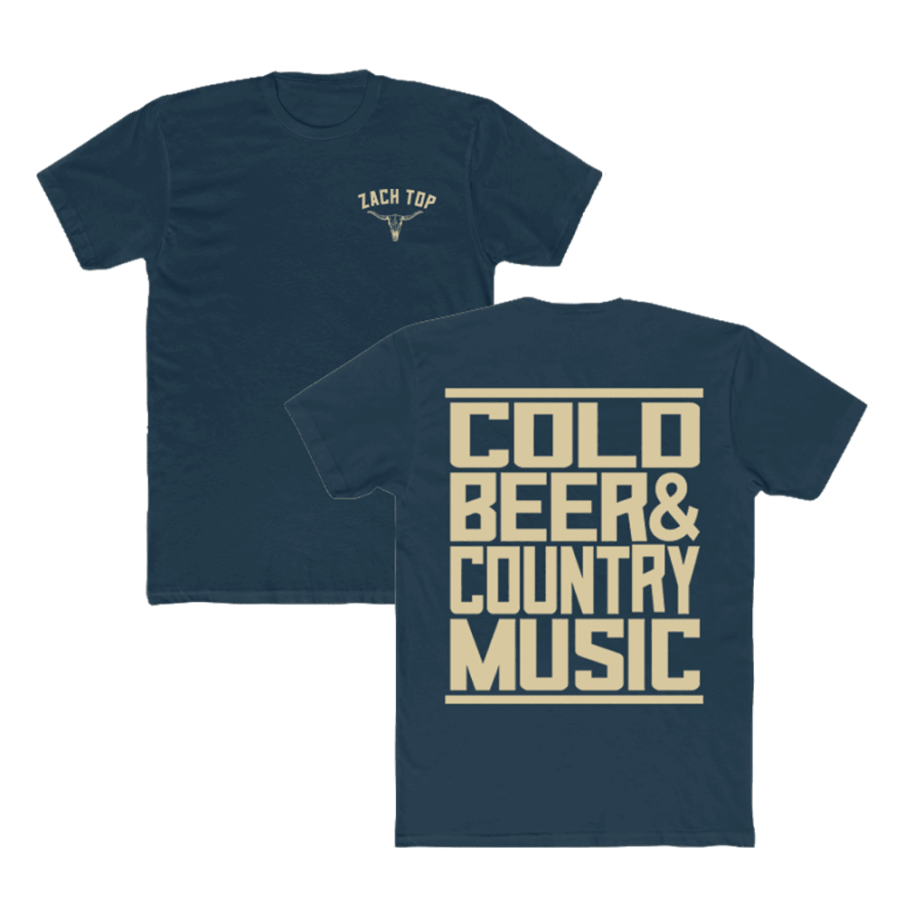 Zach Top Merch Zach Top Colo Beer And Country Music T-Shirt Navy Music Gifts For Fans