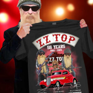 ZZ Top 56 Years 1969 2025 T-Shirt Thank You For The Memories Gifts For Rock Fans